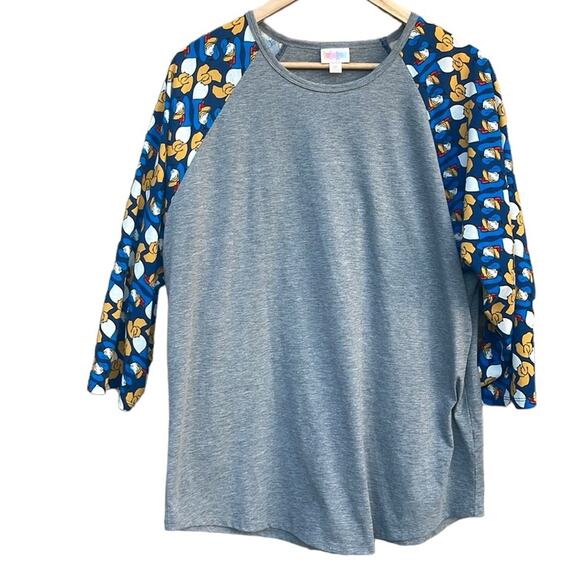 LuLaRoe Disney Donald Duck Randy t-shirt blue gray size 3XL - Picture 6 of 6
